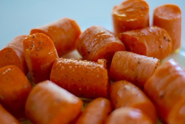 Carrots ready for roasting