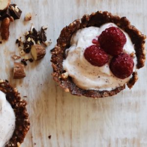 Healthy grain-free chocolate tarts