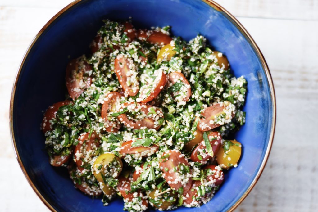 hemp seed tabbouleh